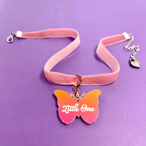 Pink Velvet Mini Choker Necklace Restrained Grace