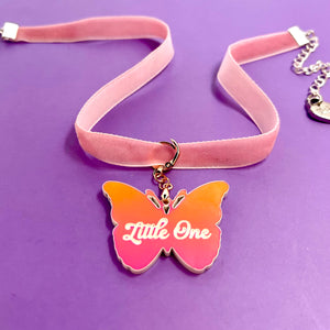 Pink Velvet Mini Choker Necklace Restrained Grace