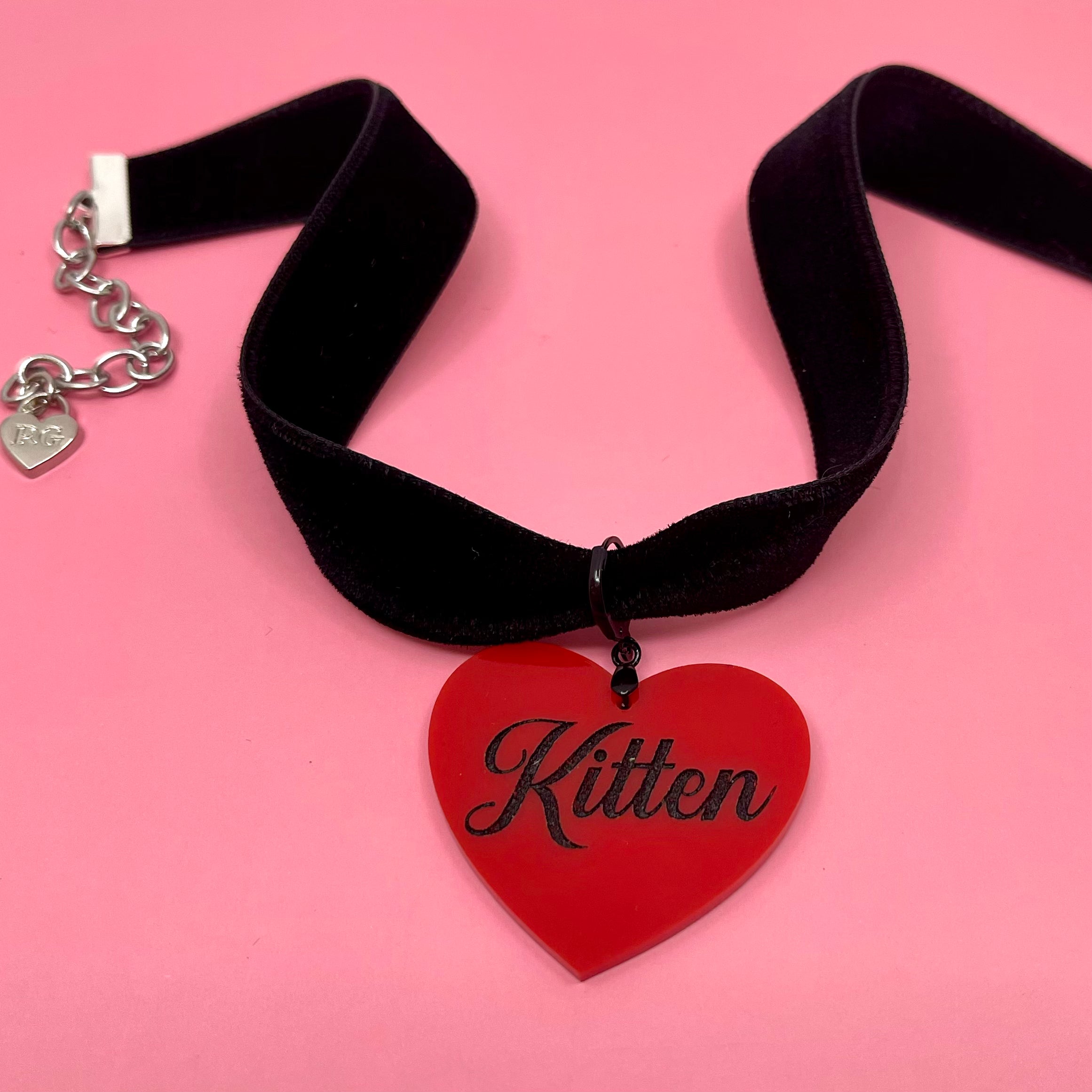 Black & Silver Velvet Choker Necklace Restrained Grace