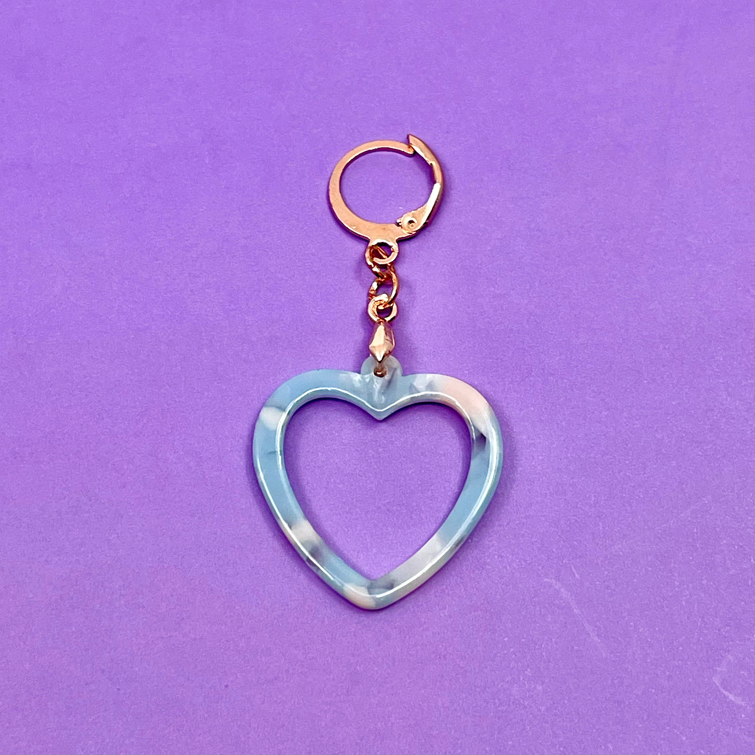 Pastel Acetate Heart Collar Charm Collar Tag Restrained Grace
