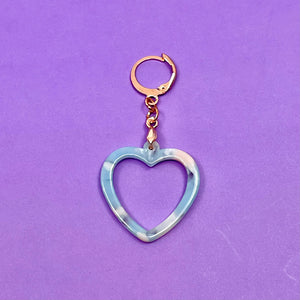 Pastel Acetate Heart Collar Charm Collar Tag Restrained Grace