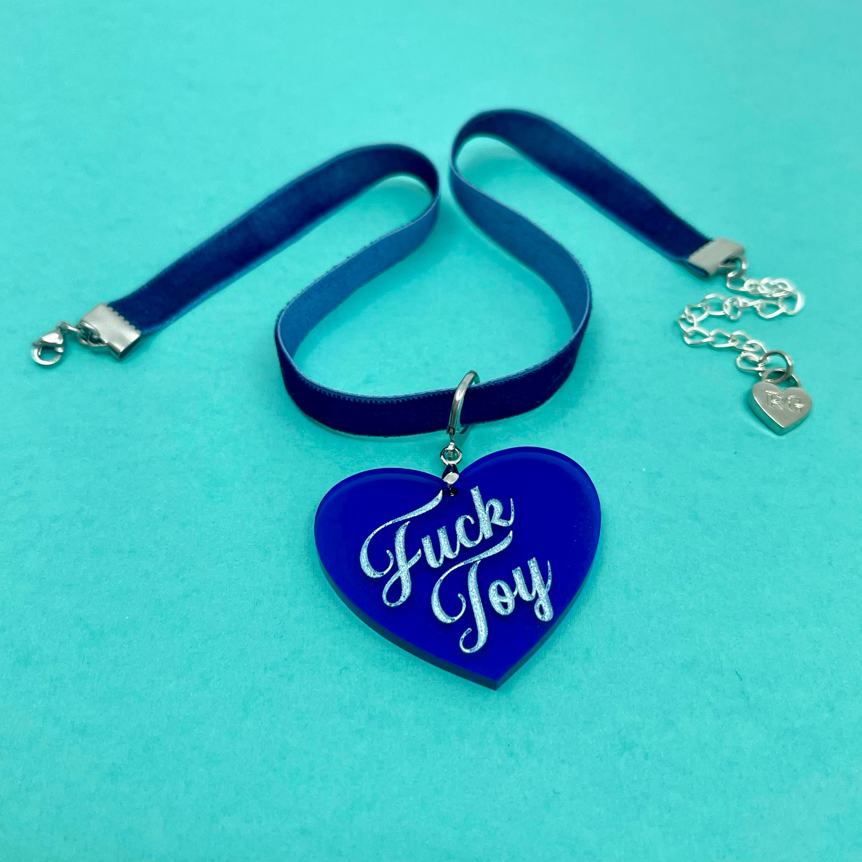 Dark Blue Velvet Mini Choker