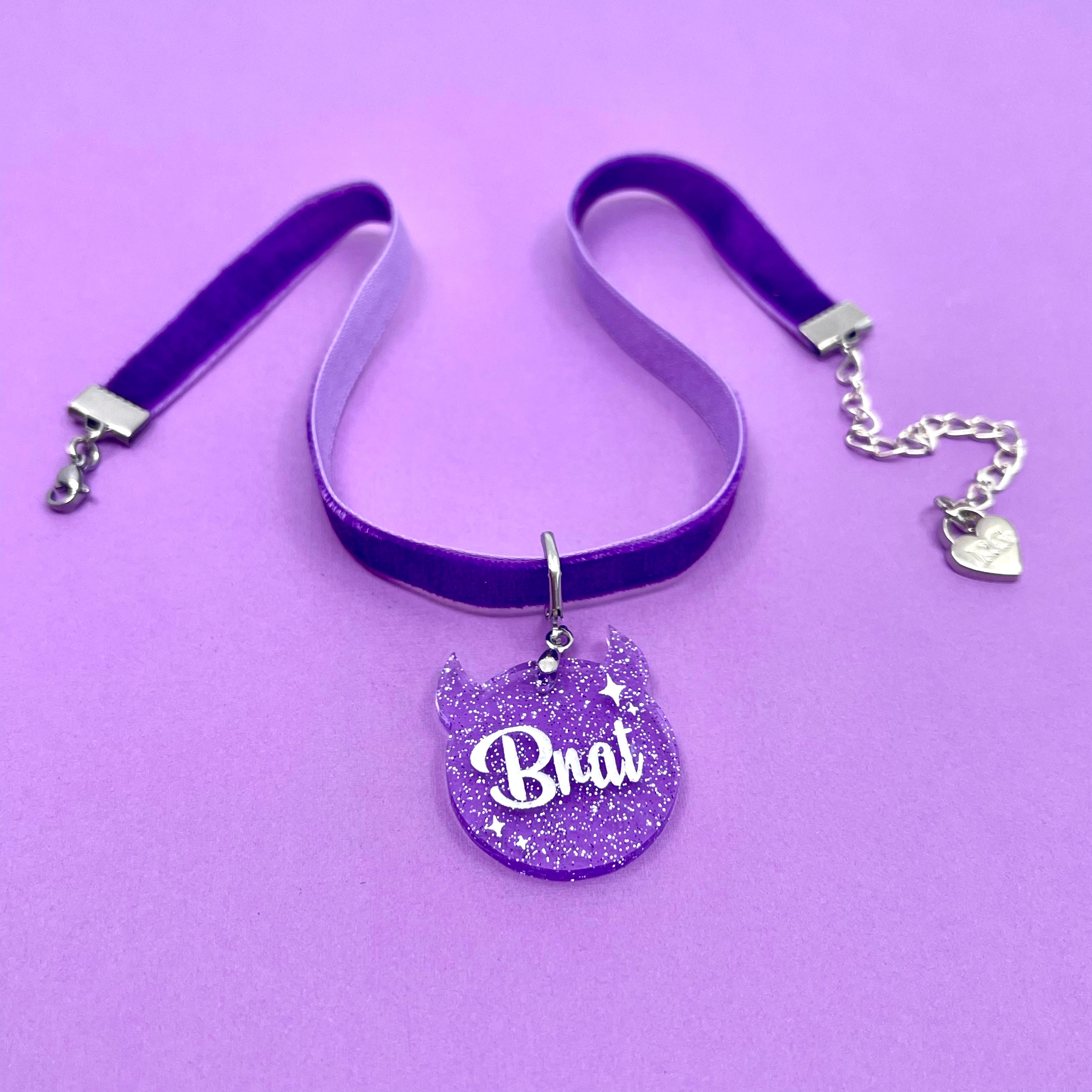 Purple Velvet Mini Choker