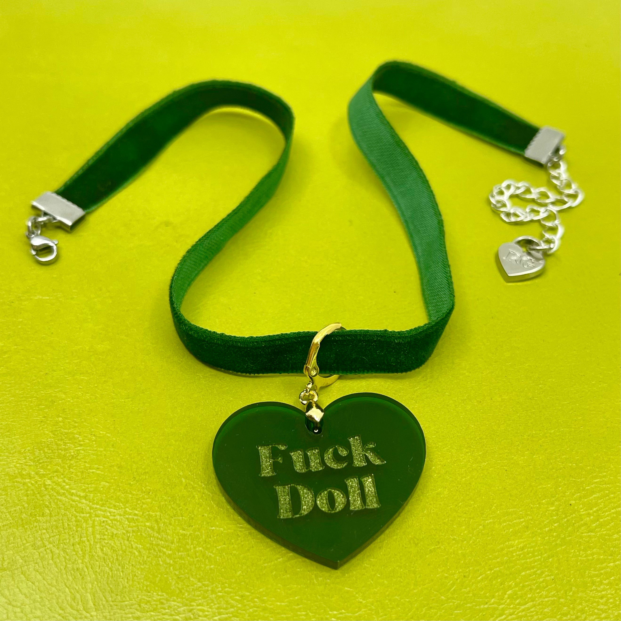 Dark Green Velvet Mini Choker