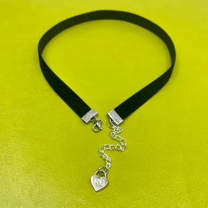 Black Velvet Mini Choker Necklace Restrained Grace
