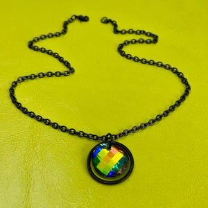 Rainbow Prism Day Collar - Stainless Steel Day Collar Restrained Grace