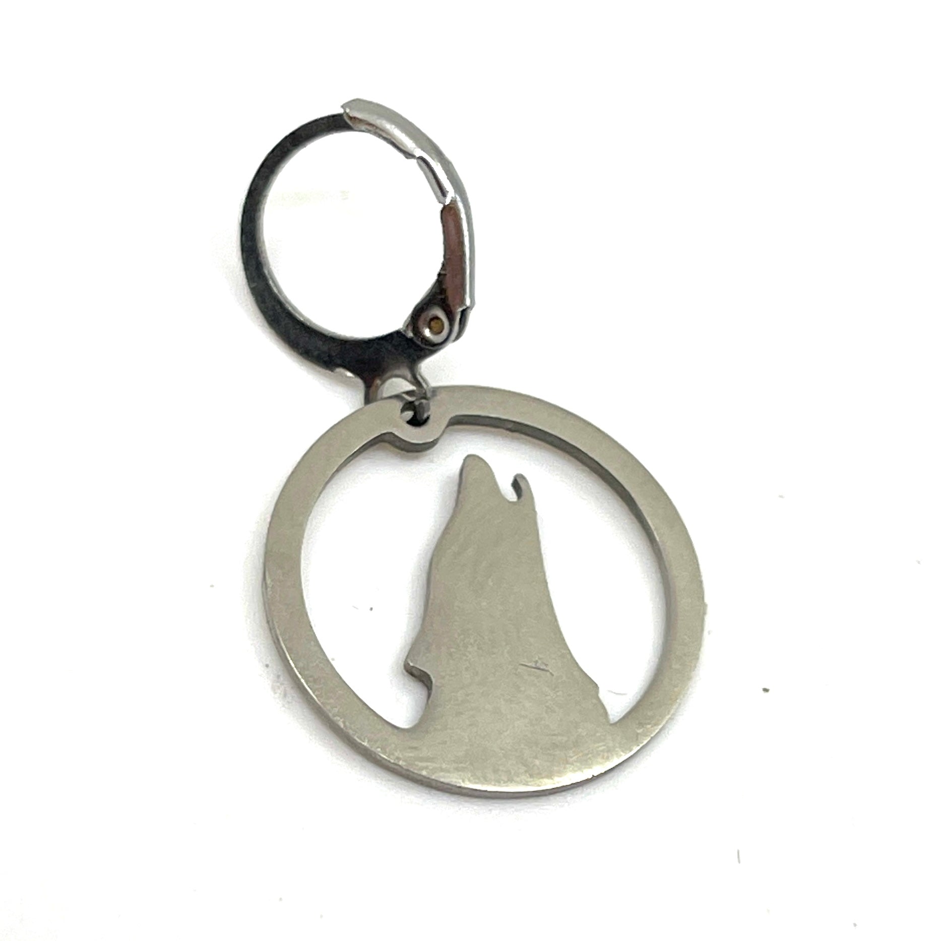 Howling Wolf Collar Charm