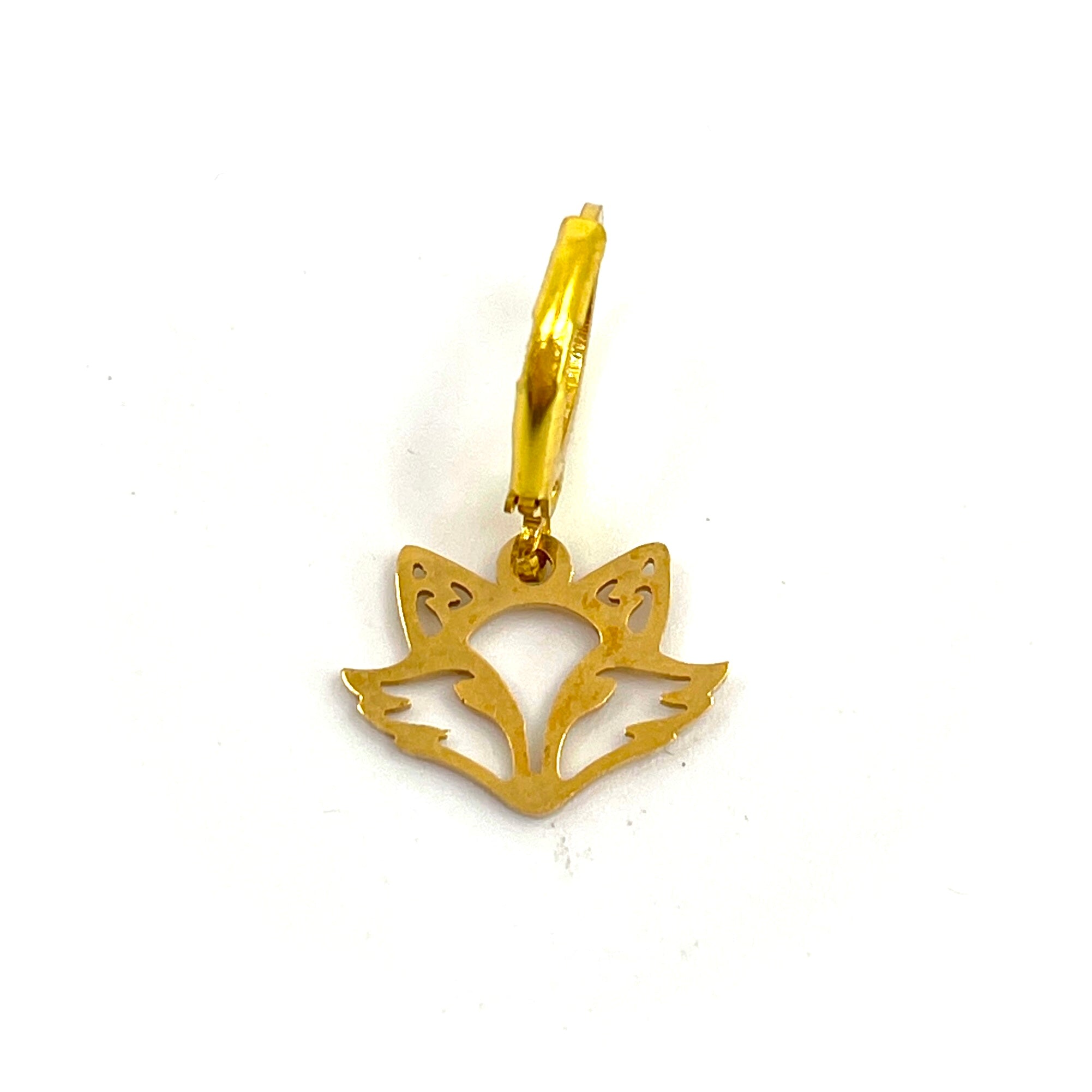 Little Fox Collar Charm - Gold