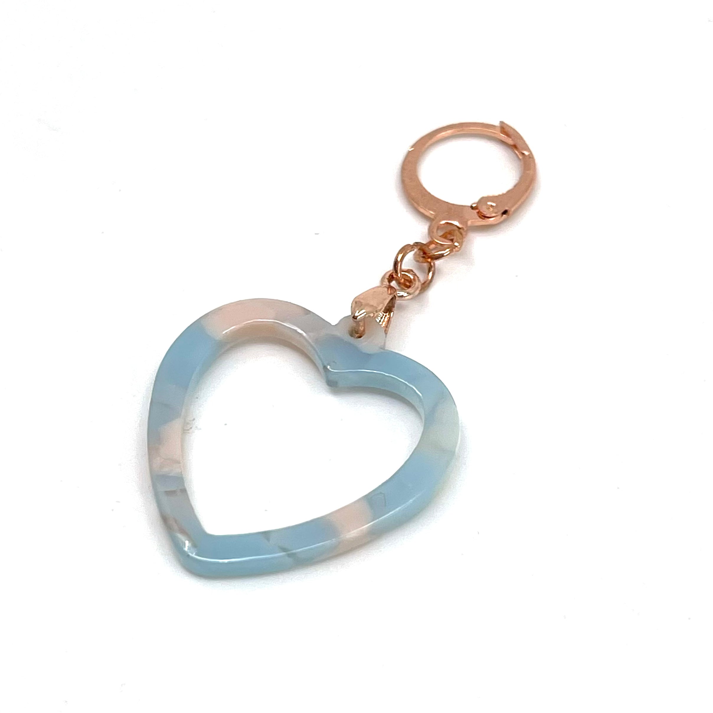 Pastel Acetate Heart Collar Charm