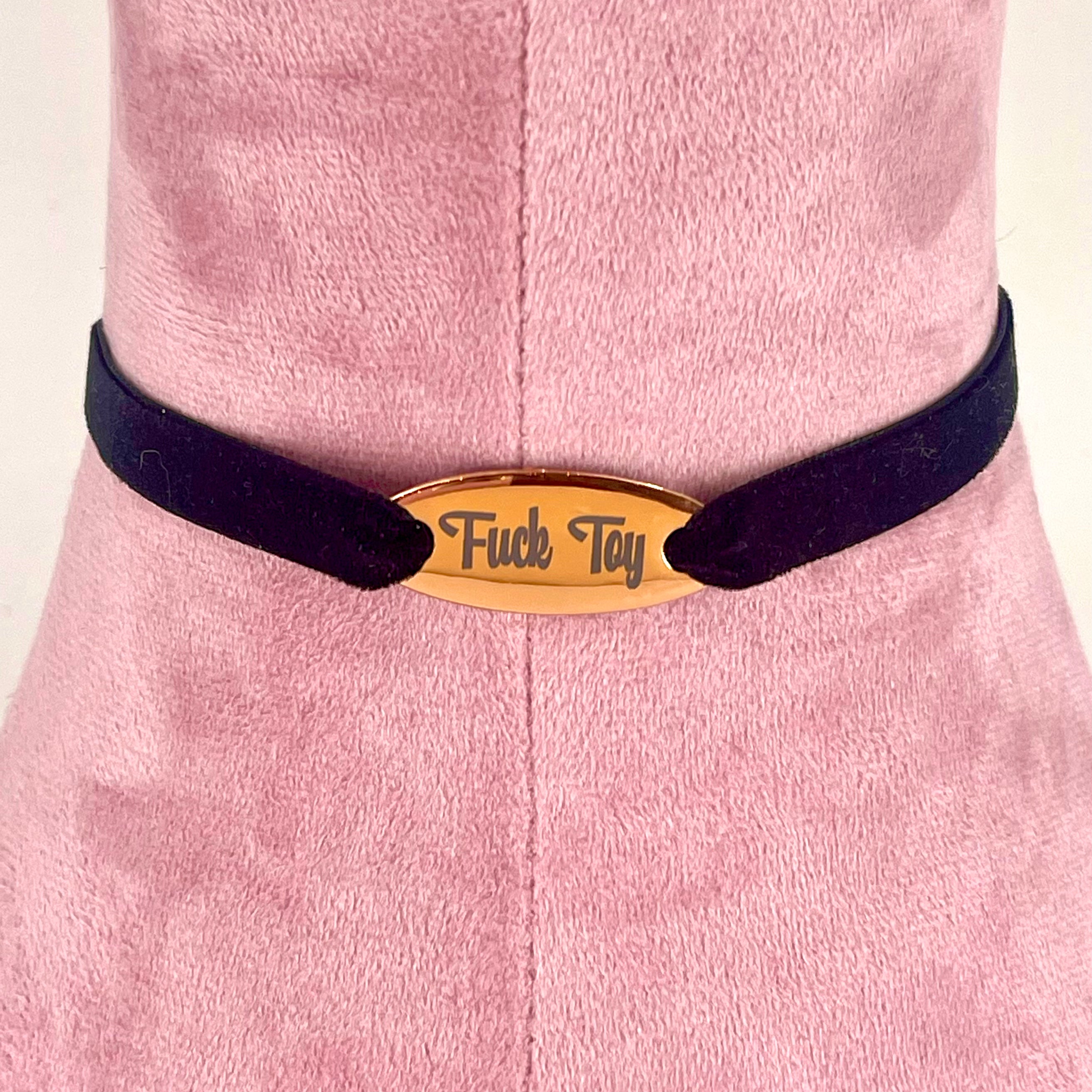 Custom Oval Plaque Mini Velvet Choker