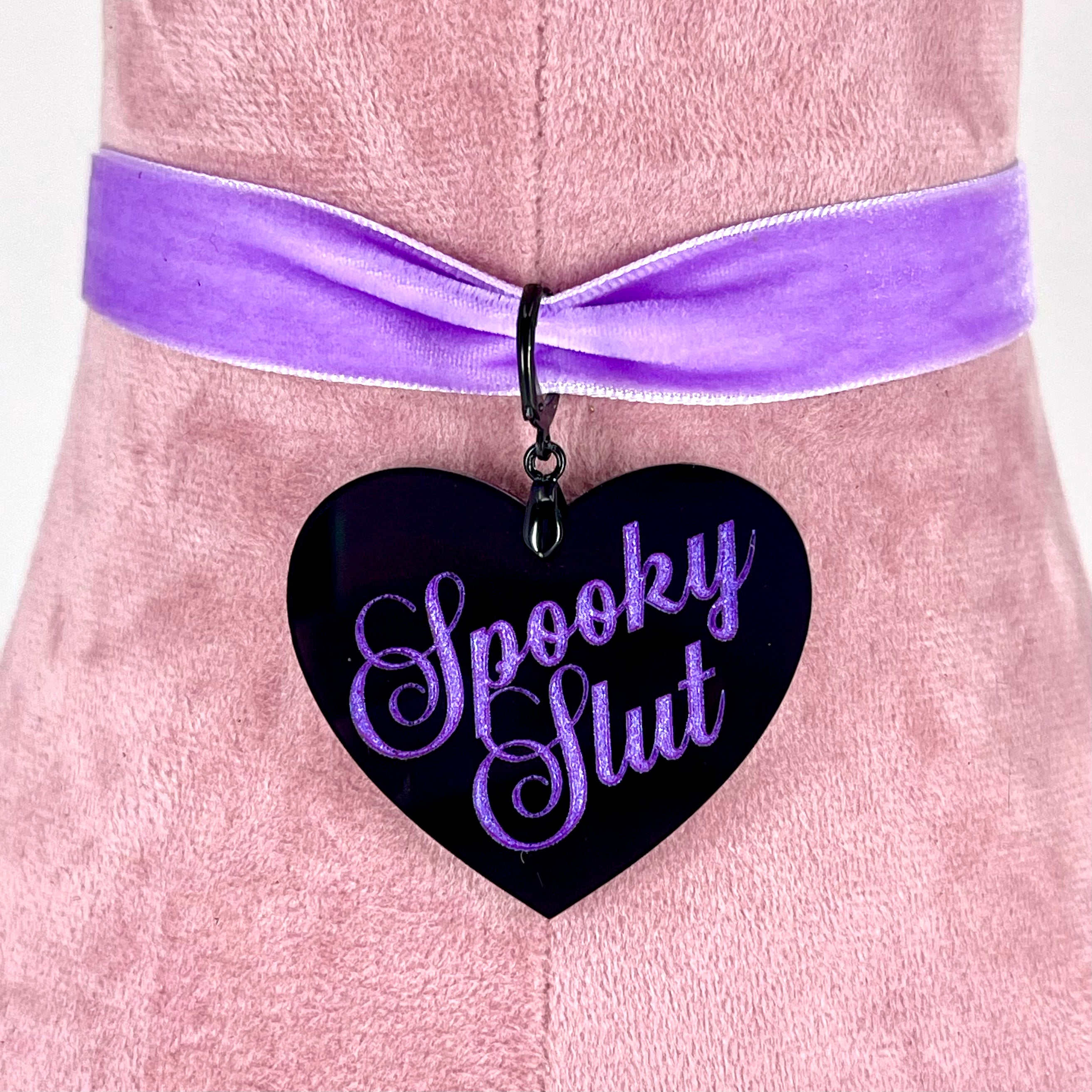 Lavender Velvet Choker - Sizes 12"-24"