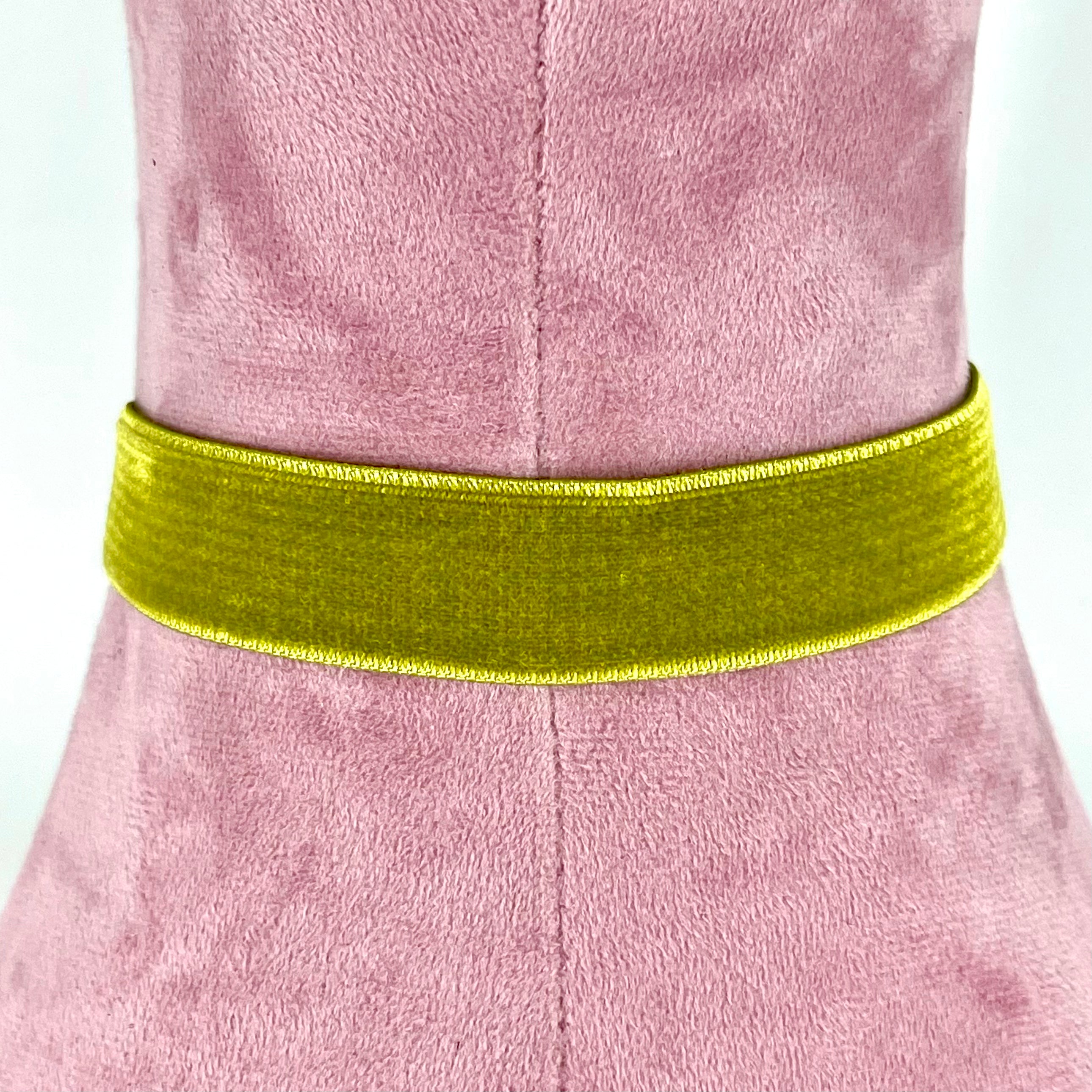 Chartreuse Velvet Choker - Sizes 12"-24"
