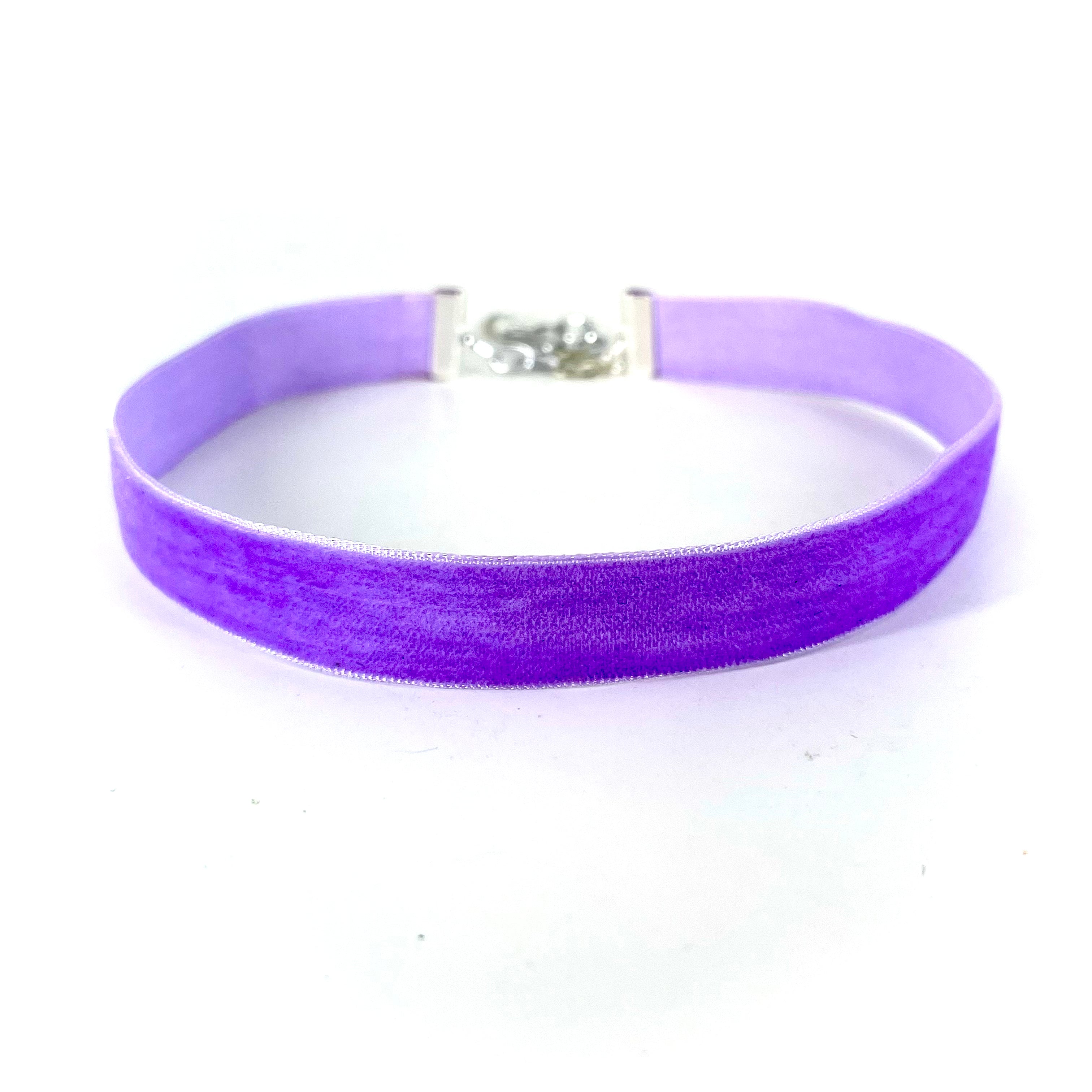 Lavender Velvet Choker - Sizes 12"-24"