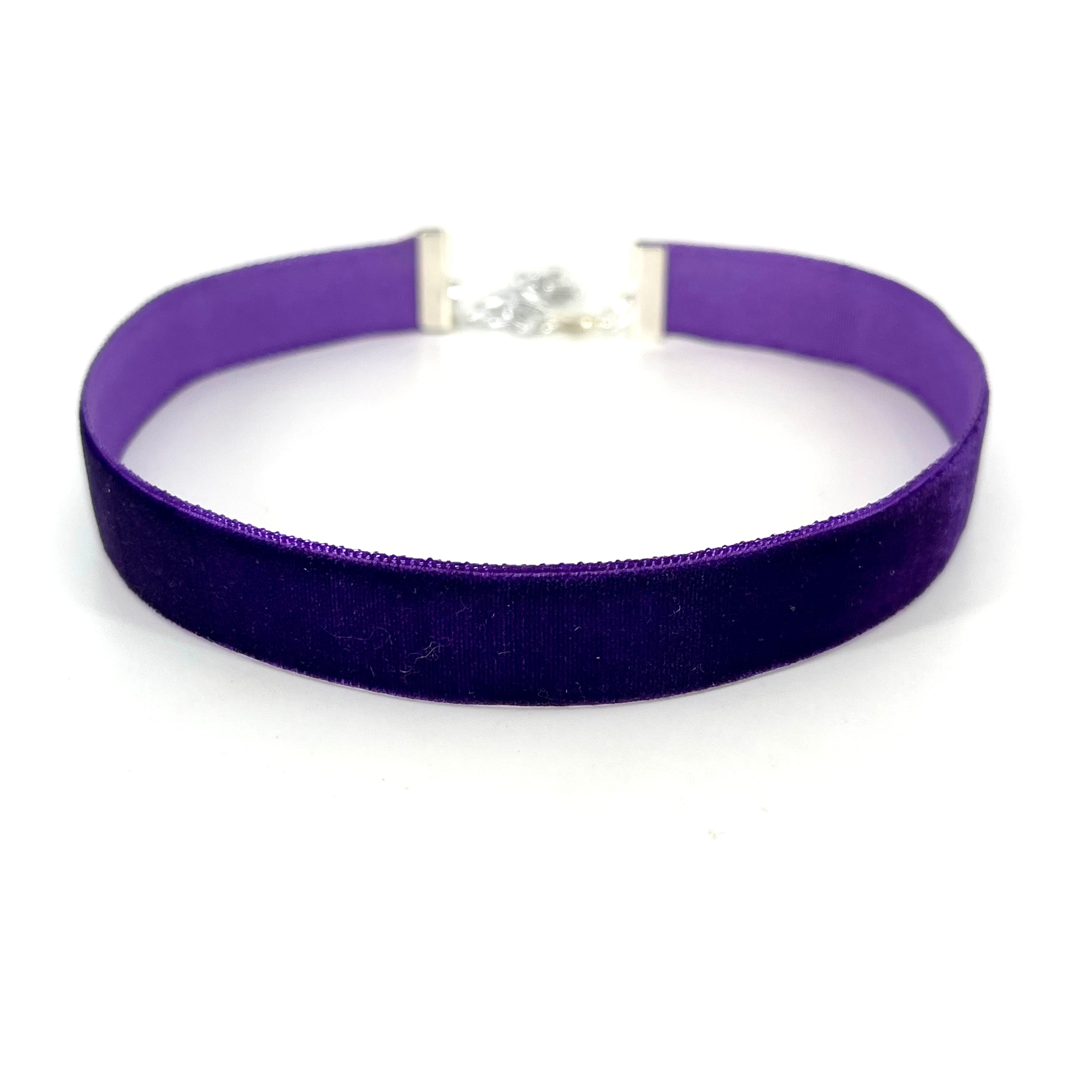 Dark Purple Velvet Choker - Sizes 12"-24"