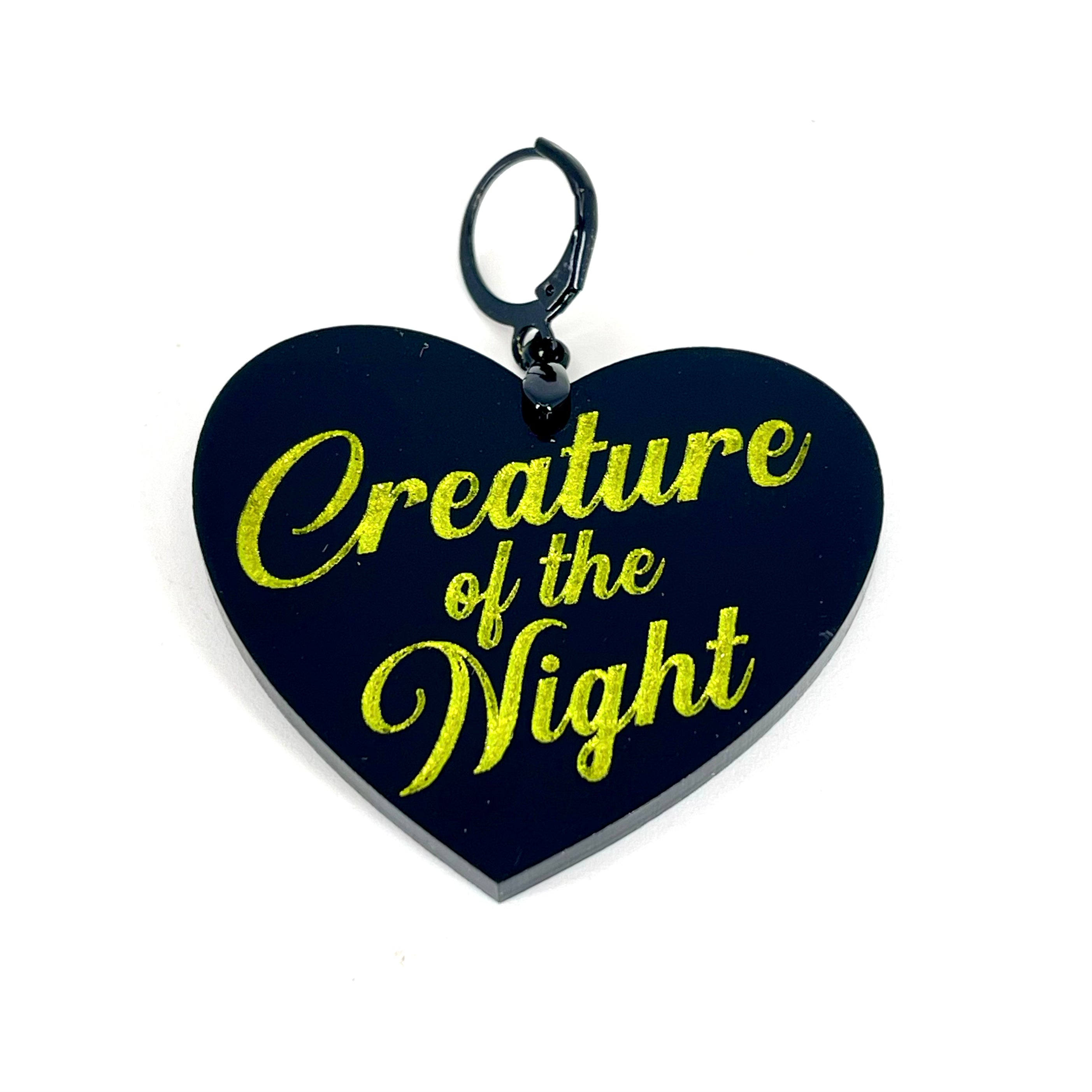 Creature of the Night - XL Heart Collar Tag