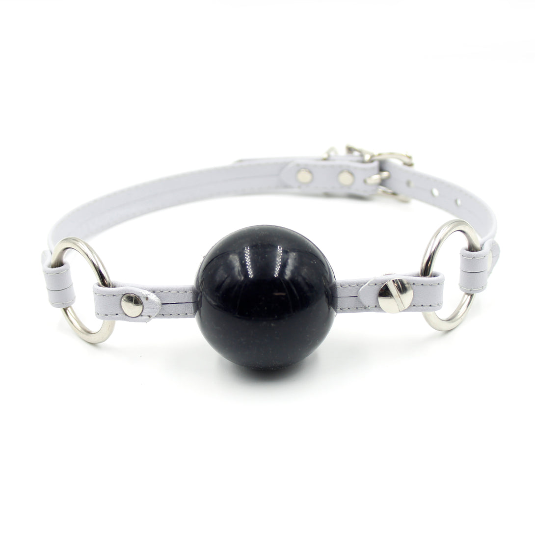 Custom Made Leather Ball Gag in Your Choice of Color Gag Restrained Grace   