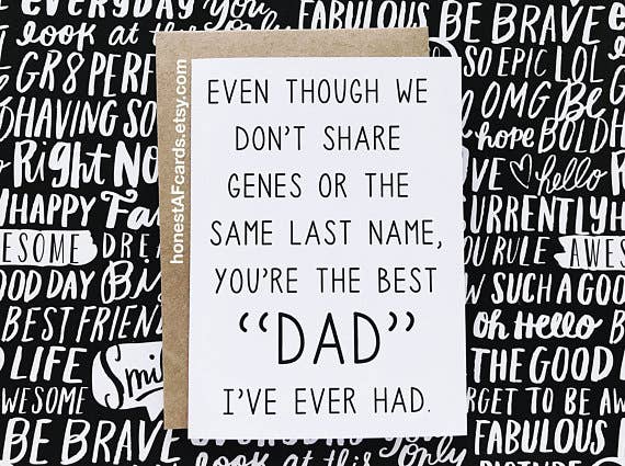 Honest AF Cards - Though We Don't Share Genes Card Greeting Card Honest AF Cards   