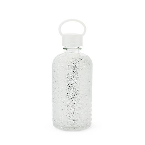 Blush Barware - Glimmer - Silver Glitter Silicone Water Bottle Water Bottle Blush Barware   