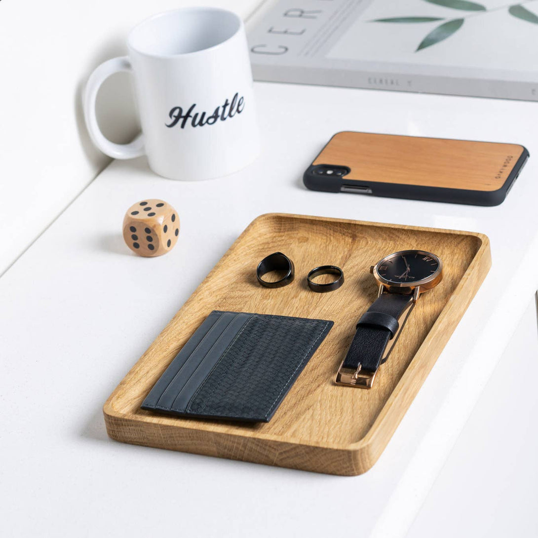 Oakywood - Oak Rolling Tray or Valet Tray Rolling Tray Oakywood   