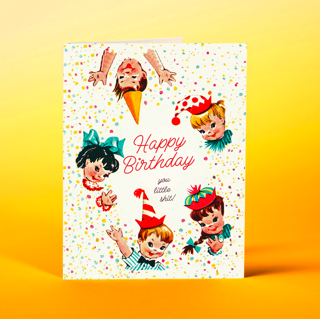 OffensiveDelightful - Happy Birthday You Little Shit! Birthday Card Greeting Card OffensiveDelightful   
