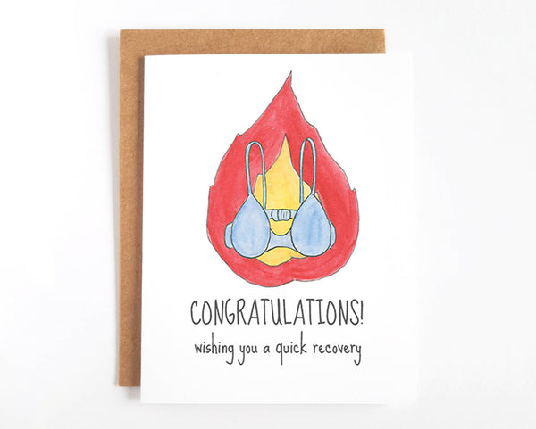 Little Rainbow Paper Co - Congratulations Top Burning Card Greeting Card Little Rainbow Paper Co   
