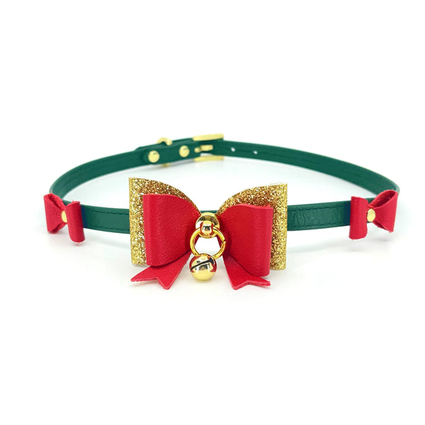 Christmas Party Bow Mini Collar