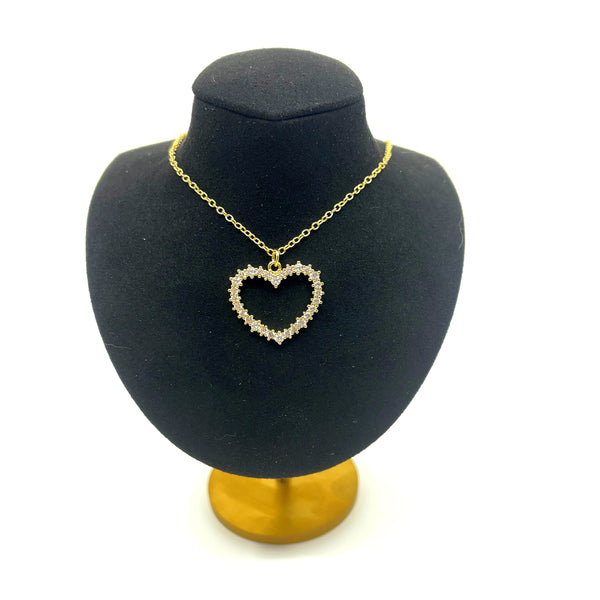 Pavé Heart Gold Filled Ultra Discreet Day Collar