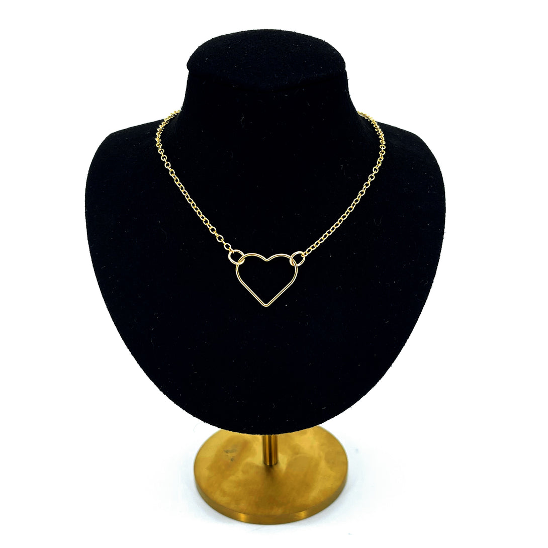 Heart Ring of O Day Collar - Discreet BDSM Collar Day Collar Restrained Grace 14K Gold Filled  