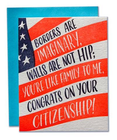 Ladyfingers Letterpress - Congrats On Your Citizenship Card