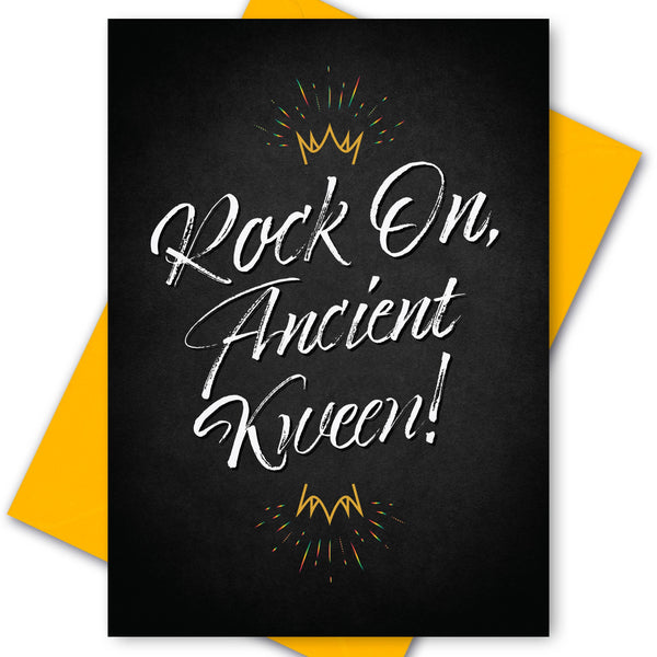 Kweer Cards / Peachy Kings - Ancient Kween Birthday Greeting Card