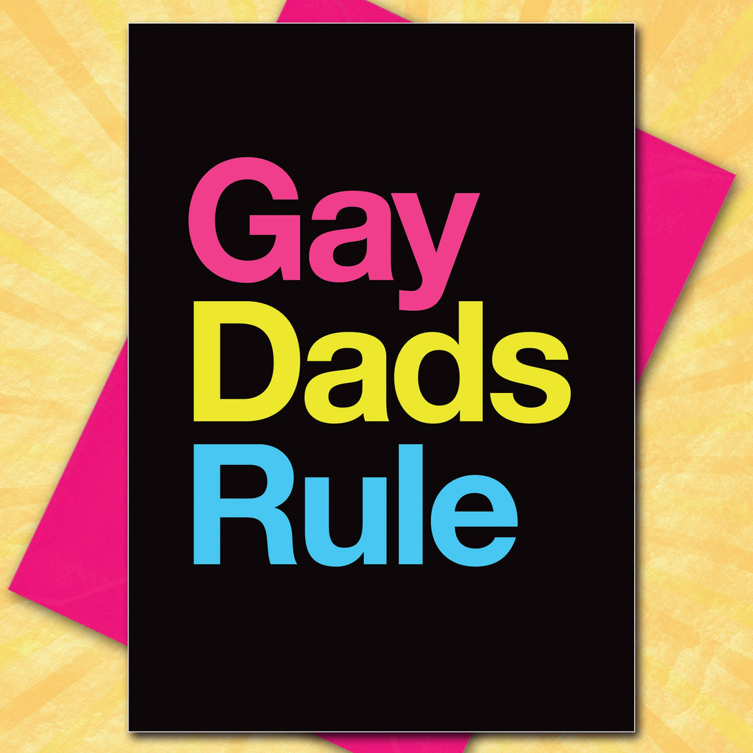 Kweer Cards / Peachy Kings - Gay Dads Rule Card Greeting Card Kweer Cards / Peachy Kings   
