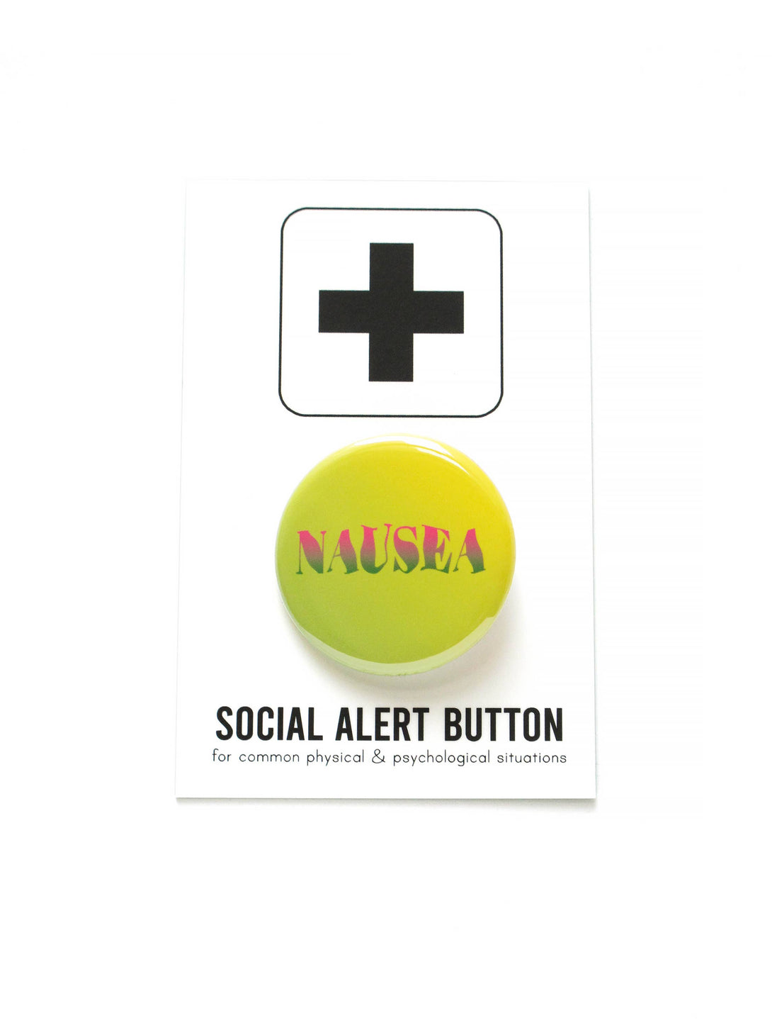 WORD FOR WORD Factory - NAUSEA pinback button Button WORD FOR WORD Factory   