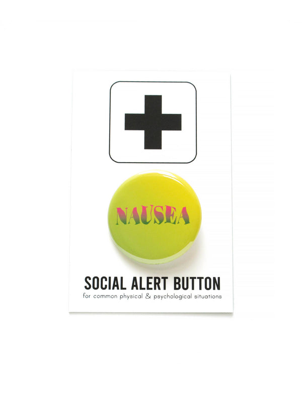 WORD FOR WORD Factory - NAUSEA pinback button Button WORD FOR WORD Factory   