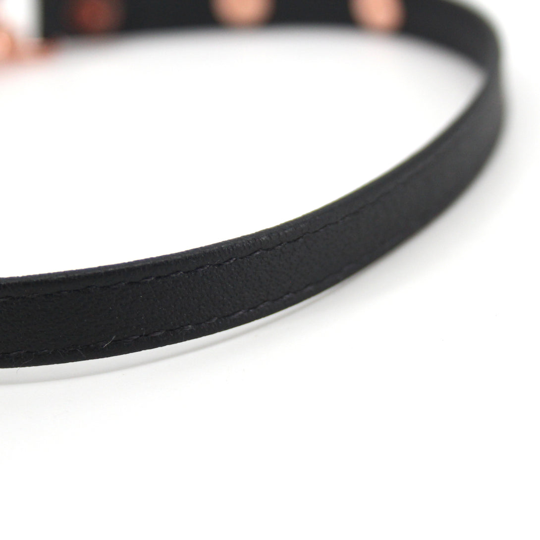 Custom Spiked Locking Mini Collar - BDSM Day Collar Collar Restrained Grace   