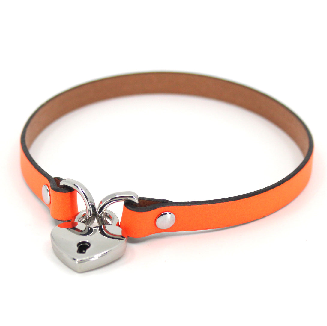 Custom Leather Locking Mini Collar - BDSM Day Collar Collar Restrained Grace   