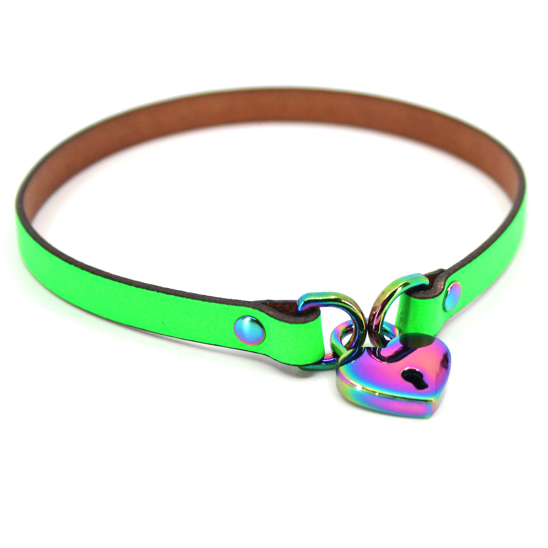 Custom Leather Locking Mini Collar - BDSM Day Collar Collar Restrained Grace   