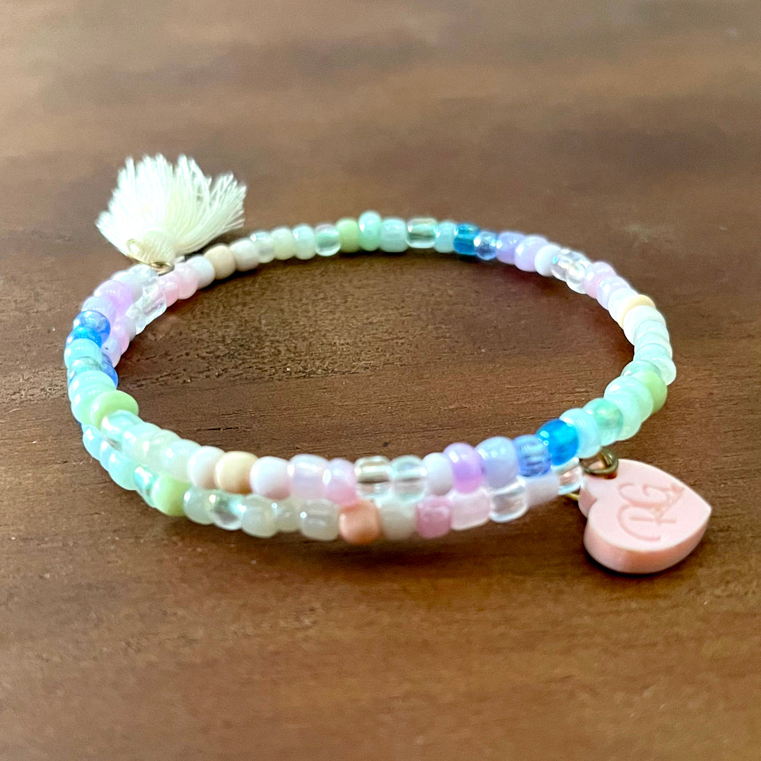 Pastel Rainbow #4 Beaded Stacking Bracelet Bracelet Restrained Grace   