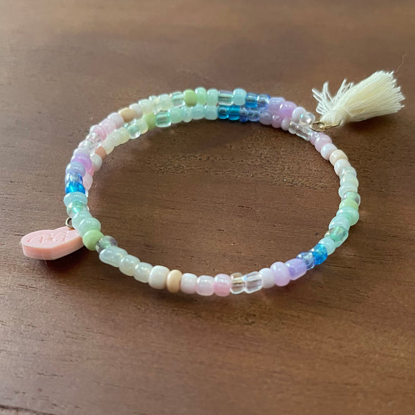 Pastel Rainbow #4 Beaded Stacking Bracelet