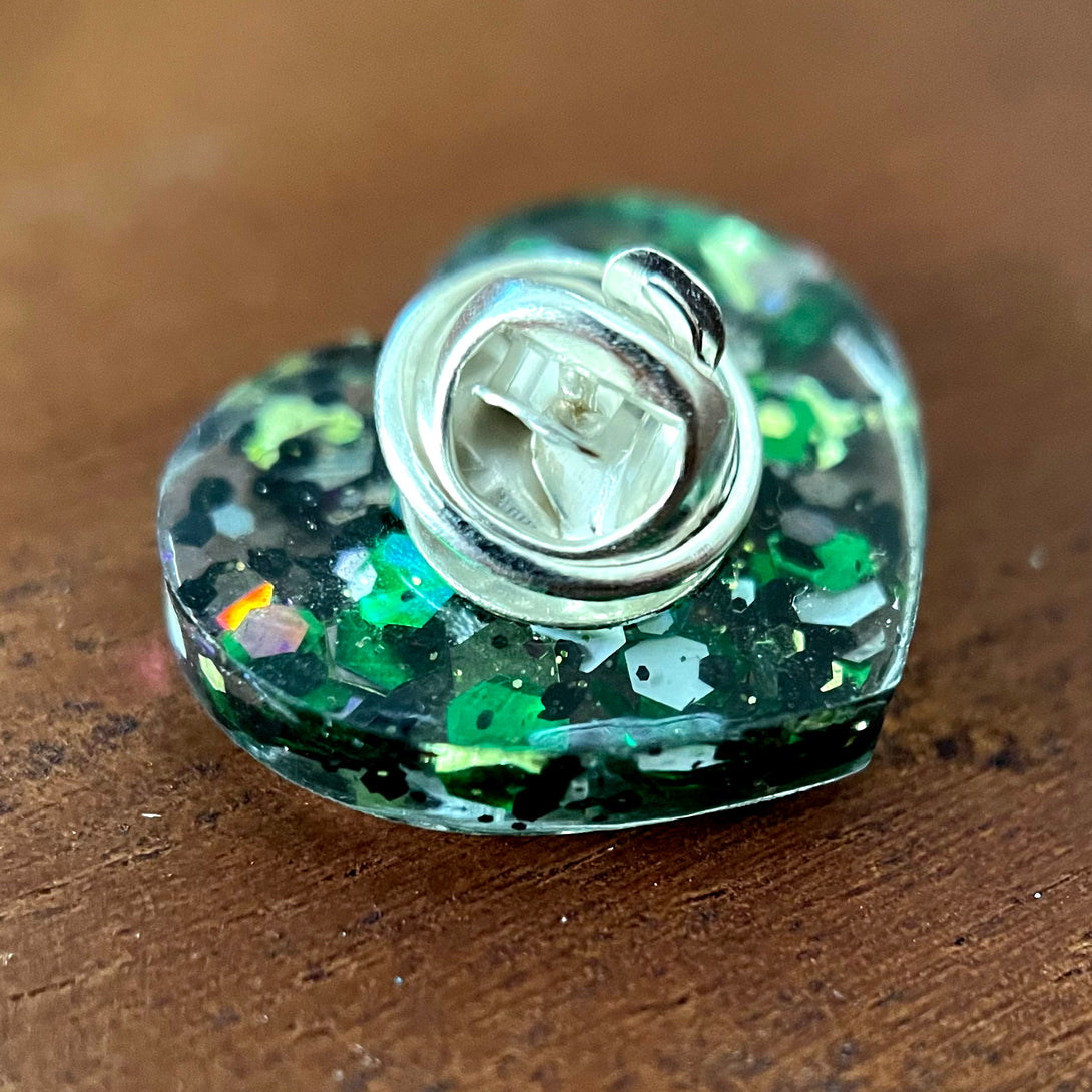 Aromantic - LGBTQIA+ Pride Glitter Lapel Pin Pin Restrained Grace   