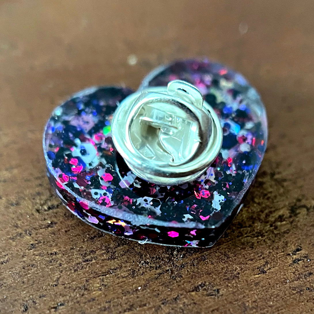 Gender Fluid - LGBTQIA+ Pride Glitter Lapel Pin Pin Restrained Grace   