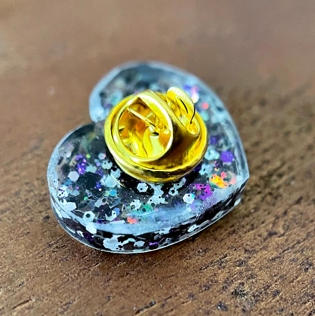 Asexual - LGBTQIA+ Pride Glitter Lapel Pin Pin Restrained Grace   