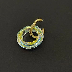 XL Iridescent Crystal Ring of O Day Collar - Convertible BDSM Day Collar Day Collar Restrained Grace   