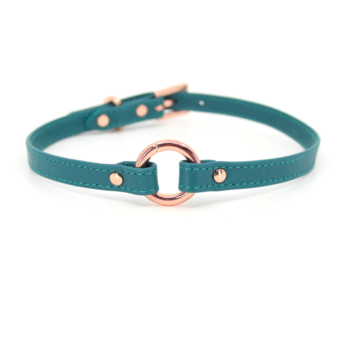 Custom Ring of O Mini Leather Collar - BDSM Day Collar Collar Restrained Grace   