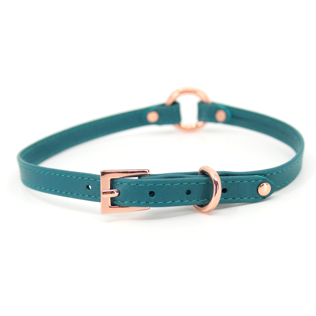 Custom Ring of O Mini Leather Collar - BDSM Day Collar Collar Restrained Grace   