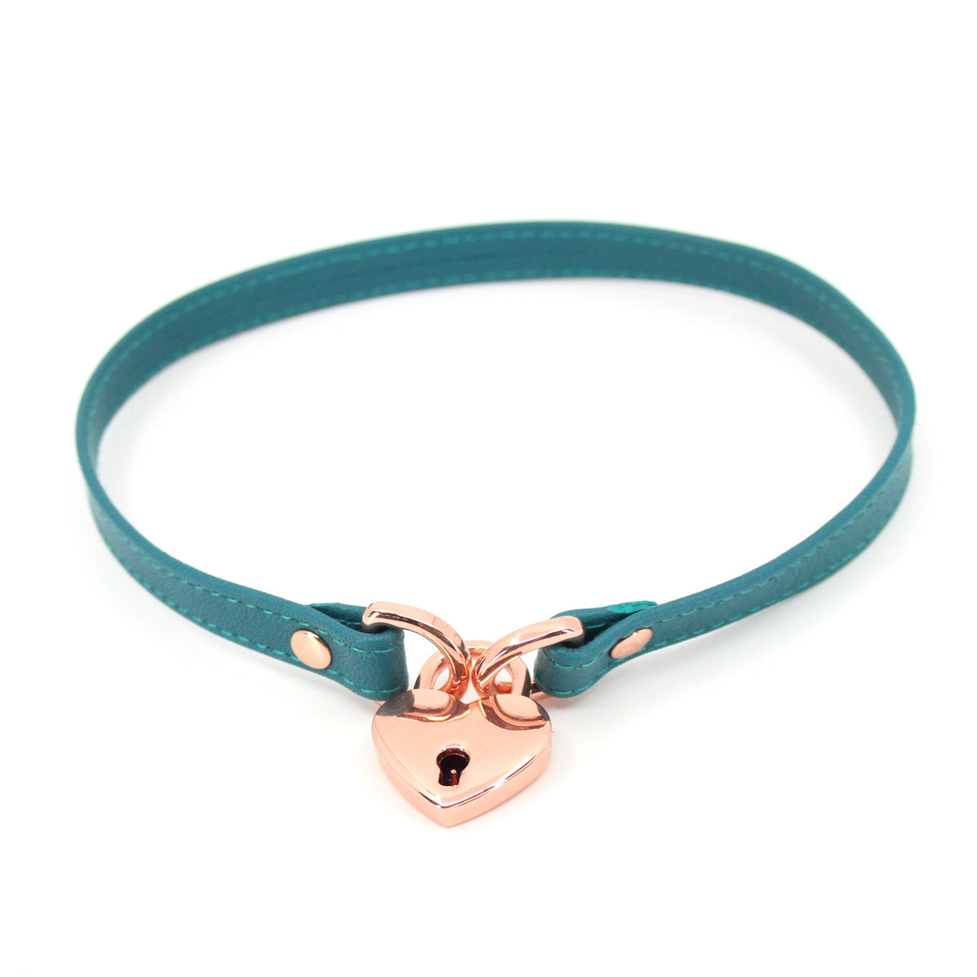 Custom Leather Locking Mini Collar - BDSM Day Collar Collar Restrained Grace   