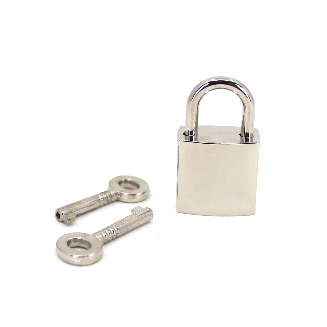 Custom Engraved Square Padlock - Personalized BDSM Lock Lock Restrained Grace Silver  