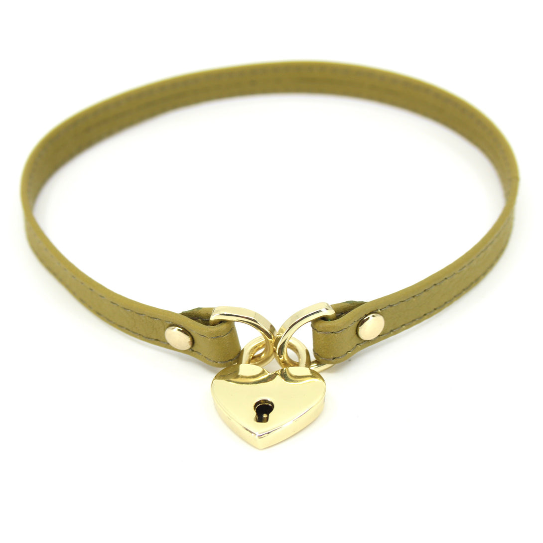 Custom Leather Locking Mini Collar - BDSM Day Collar Collar Restrained Grace   
