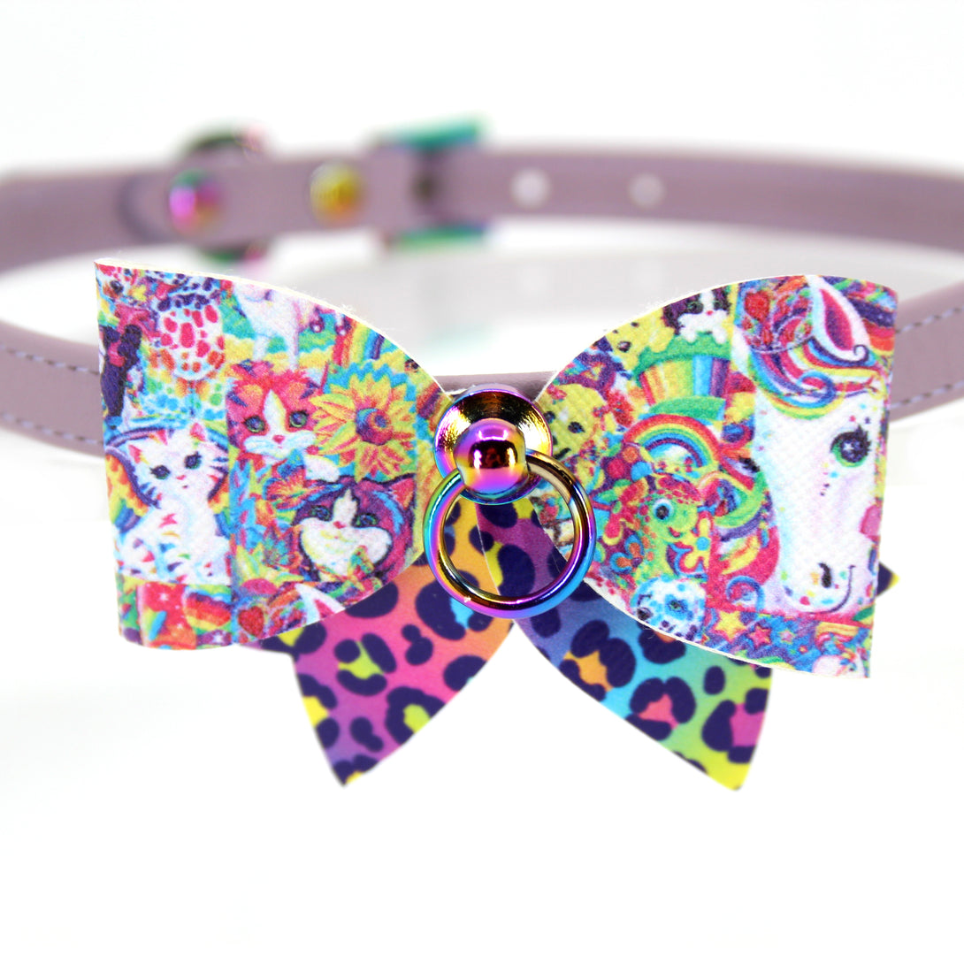 Frankly 90's Party Bow Mini Collar in Vegan Lavender Collar Restrained Grace   