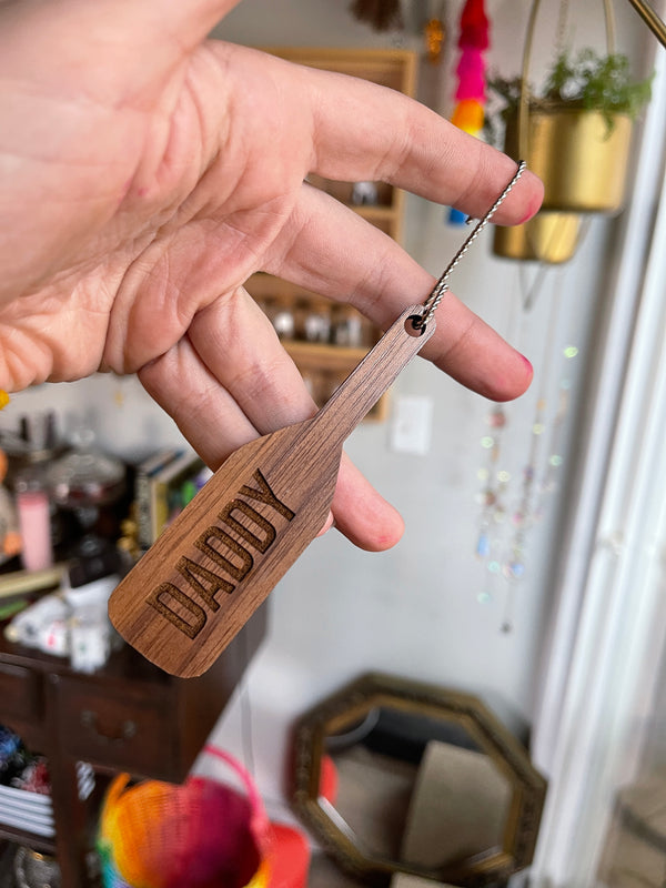 Custom Engraved Wooden BDSM Paddle Ornament