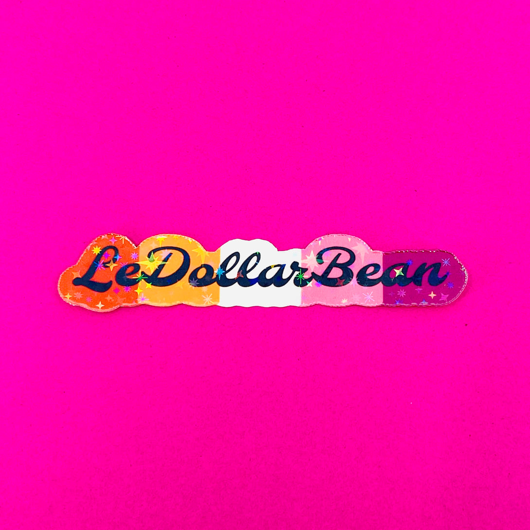 LeDollar Bean - Lesbian Pride Vinyl Sticker Sticker Restrained Grace   